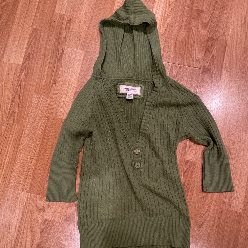 Y2K American eagle hooded sweater